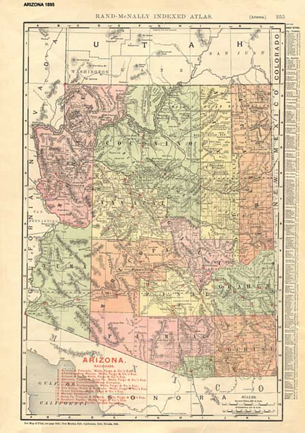 1895 Map of Arizona